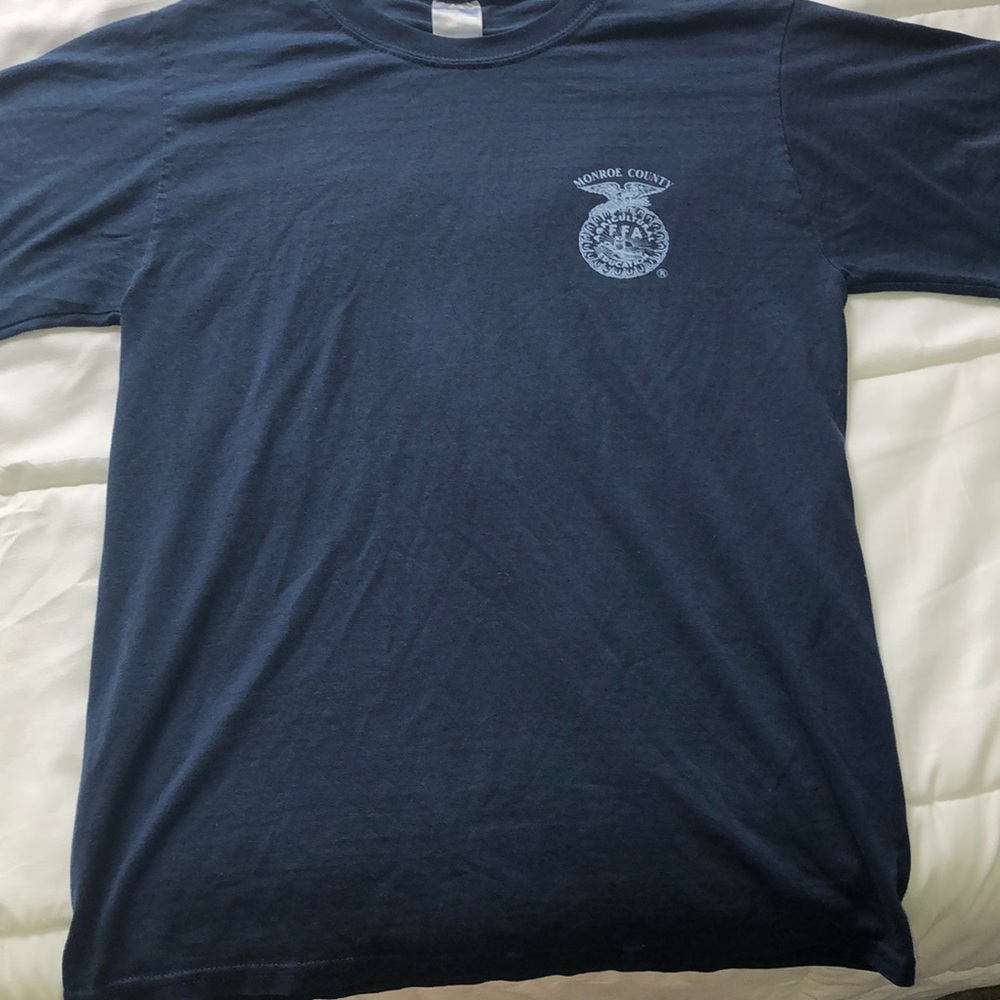 navy blue t-shirt